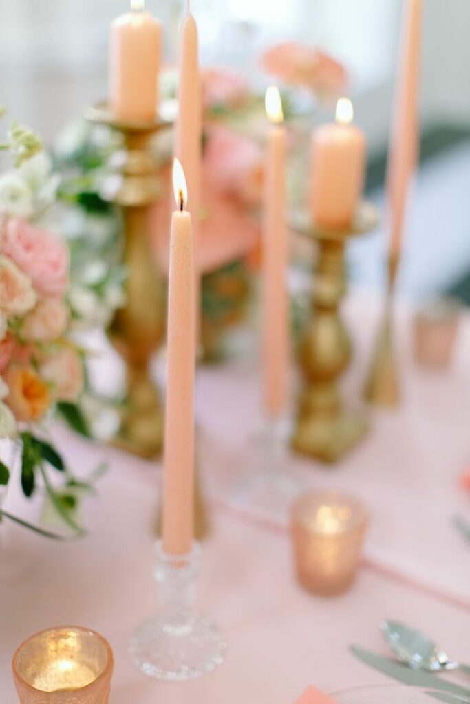 décoration de table avec bougies